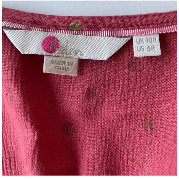 Boden Dominique Belted Polka Dot Dress Size 6 R - Picture 3 of 5